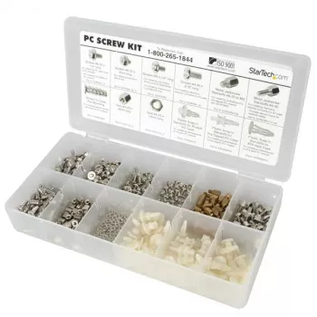 StarTech.com Deluxe Assortment PC skrūvju komplekts - skrūves, uzgriežņi un starplikas