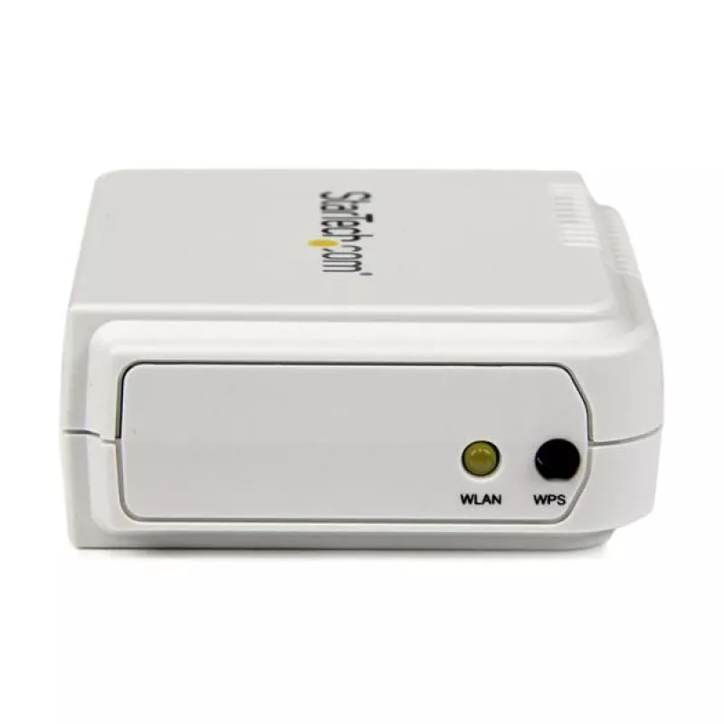 StarTech.com 1 porta USB bezvadu N tīkla drukas serveris ar 10/100 Mbps Ethernet portu - 802.11 b/g/n