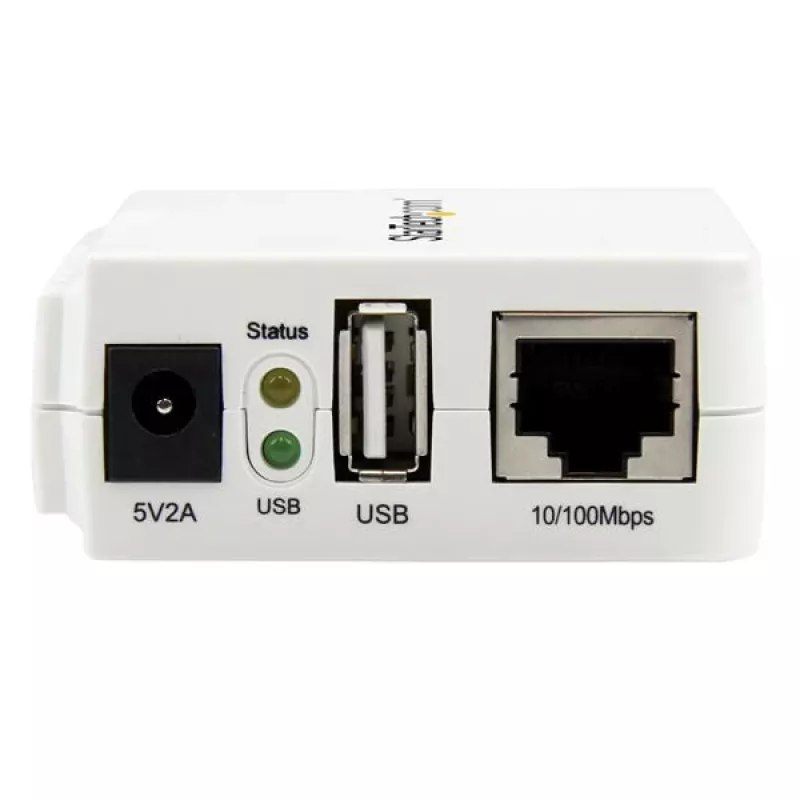 StarTech.com 1 porta USB bezvadu N tīkla drukas serveris ar 10/100 Mbps Ethernet portu - 802.11 b/g/n