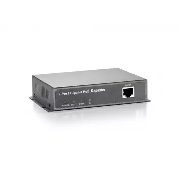 LevelOne Gigabit PoE atkārtotājs, kaskadējams, 2 PoE izejas, tīkla atkārtotājs, 100 m, 1000 Mbit/s, pilns, puse, 10/100/1000Base-T(X), IEEE 802.3x