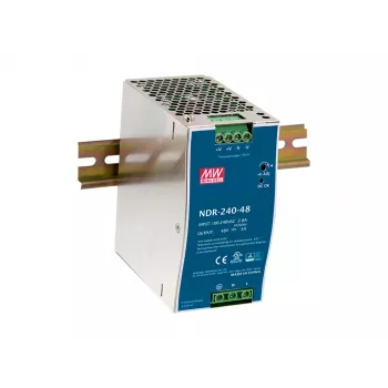 LevelOne 48V līdzstrāvas industriālais barošanas bloks, 240W, DIN-sliede, PoE gatavs