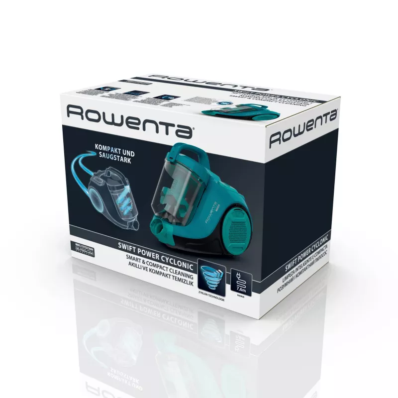Rowenta Swift Power RO2932 1,2 L cilindra putekļsūcējs Sausā tīrīšana 750 W Bez maisiņa