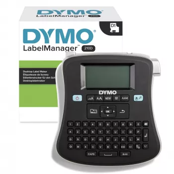 DYMO LabelManager ® ™ 210D - AZY, AZERTY, D1, termiskā pārnese, 180 x 180 DPI, 12 mm/sek, melns, sudrabains