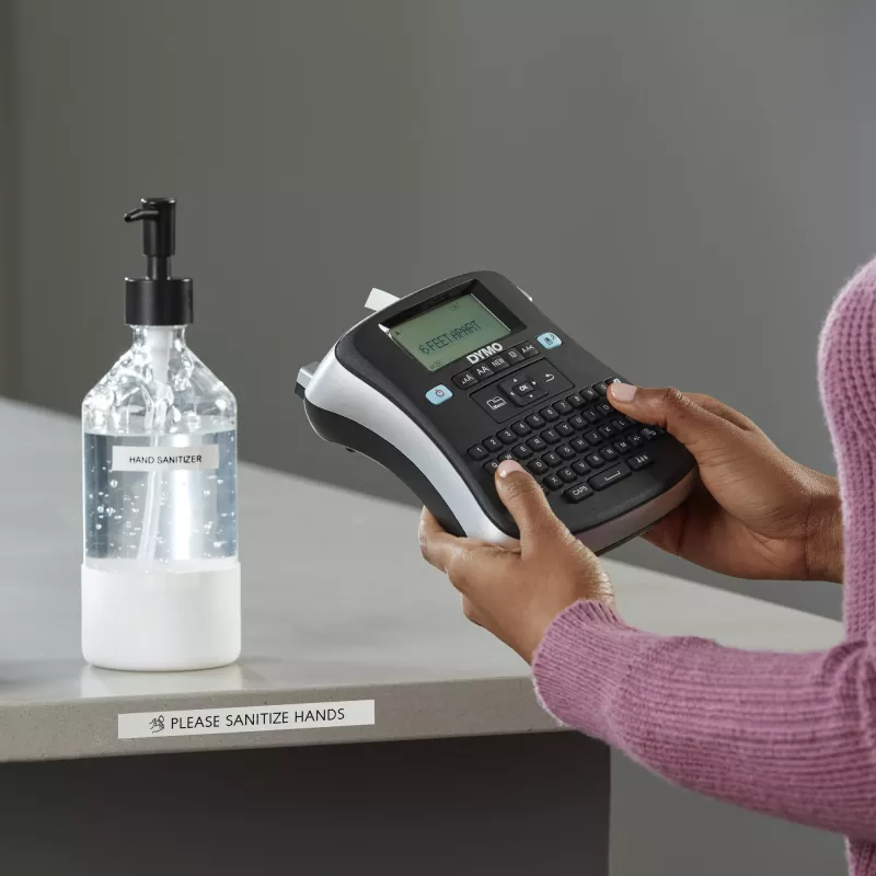 DYMO LabelManager ® ™ 210D - AZY, AZERTY, D1, termiskā pārnese, 180 x 180 DPI, 12 mm/sek, melns, sudrabains