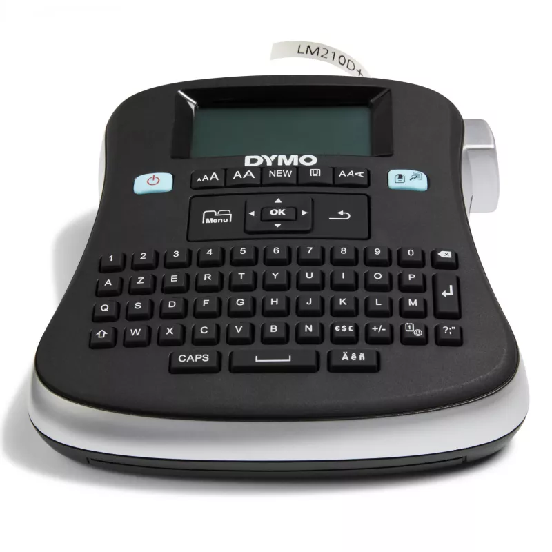 DYMO LabelManager ® ™ 210D - AZY, AZERTY, D1, termiskā pārnese, 180 x 180 DPI, 12 mm/sek, melns, sudrabains