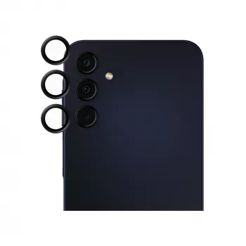 Kameras lēcu aizsargs PanzerGlass SAFE. Samsung Galaxy A15 melns, skrāpējumiem un triecieniem izturīgs