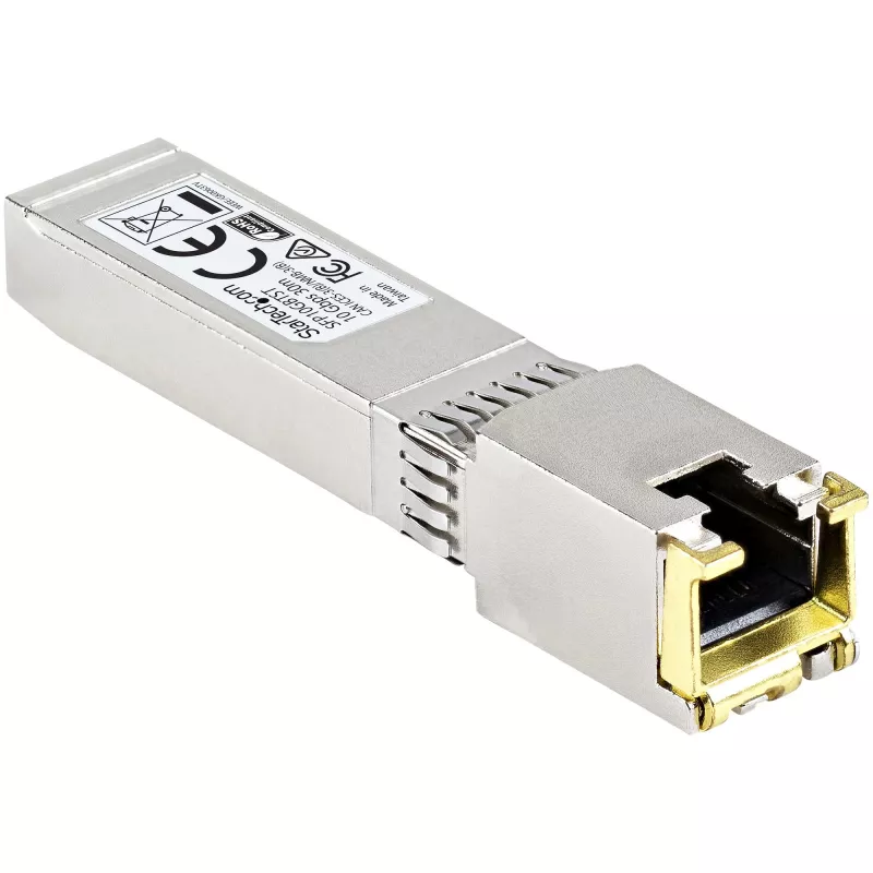 StarTech.com MSA saderīgs SFP+ raiduztvērēja modulis - 10GBASE-T~MSA nekodēts SFP+ modulis - 10GBASE-T - SFP uz RJ45 Cat6/Cat5e - 10GE gigabitu Ethernet SFP+ - RJ-45 30m