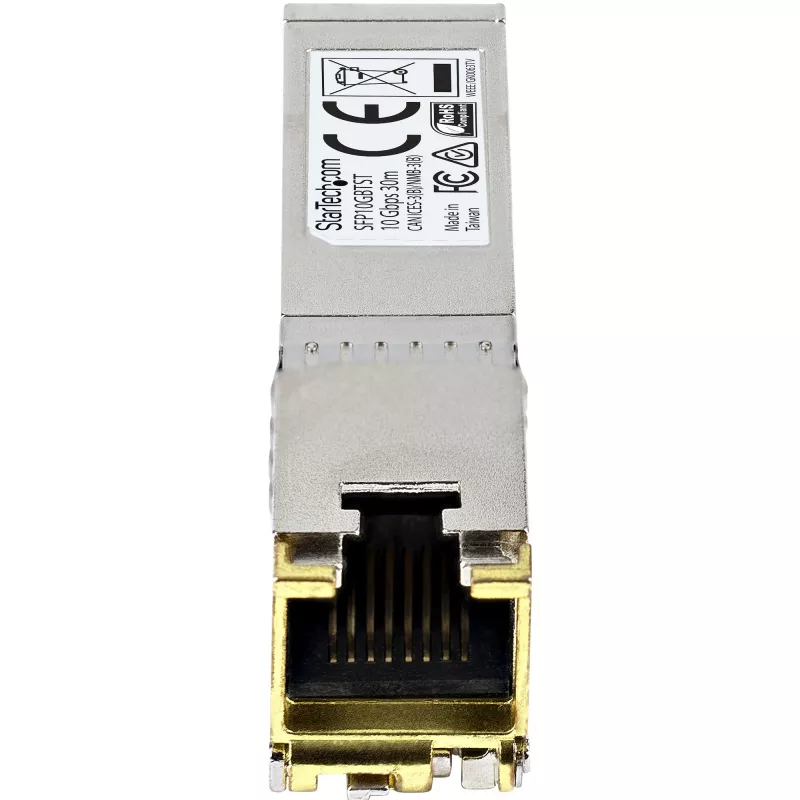 StarTech.com MSA saderīgs SFP+ raiduztvērēja modulis - 10GBASE-T~MSA nekodēts SFP+ modulis - 10GBASE-T - SFP uz RJ45 Cat6/Cat5e - 10GE gigabitu Ethernet SFP+ - RJ-45 30m