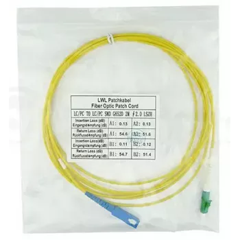 Optiskās šķiedras kabelis BlueOptics SFP2122BU25MX LC SC OS2 25 m dzeltens