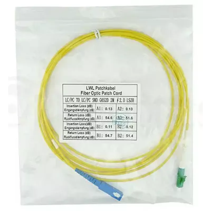 Optiskās šķiedras kabelis BlueOptics SFP2122BU25MX LC SC OS2 25 m dzeltens