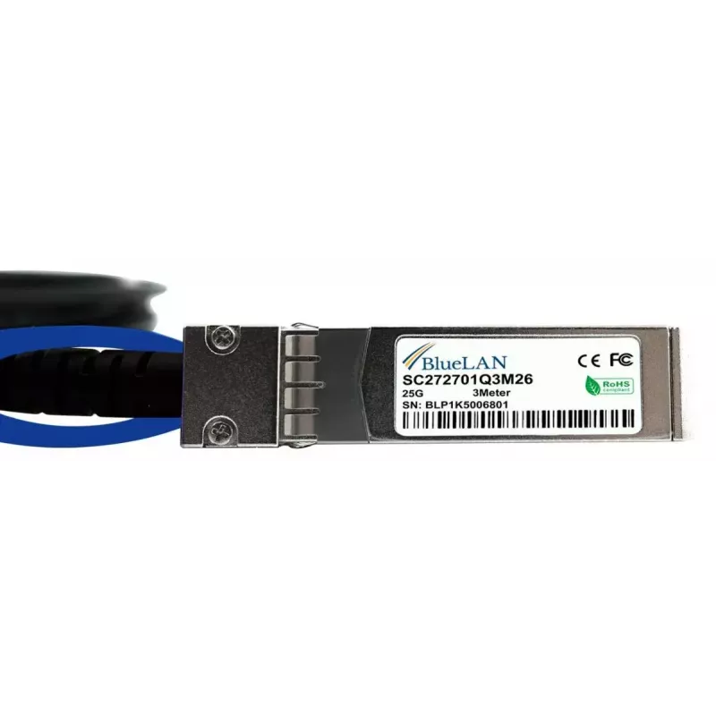 BlueOptics SFP-25G-C5M-BL InfiniBand optiskās šķiedras kabelis 5 m SFP28 Vīrišķais/Vīrišķais