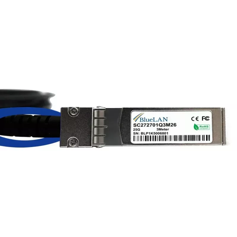 SFP28 DAC kabelis BlueOptics SFP28-DAC-0.5M-AT-BL 0,5 m, vīr./vīr.
