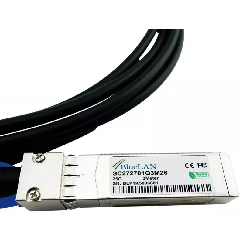 SFP28 DAC kabelis BlueOptics SFP28-DAC-0.5M-IT 0.5m vīrišķais savienotājs