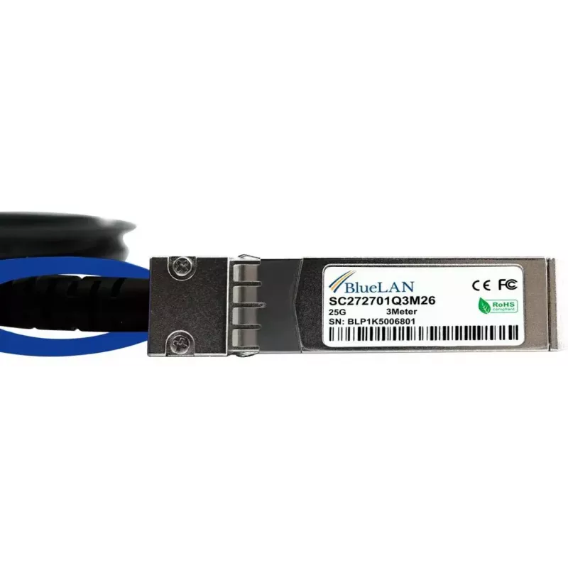 SFP28 DAC kabelis BlueOptics SFP28-DAC-1M-ZY-BL 1m SFP28 sievišķais