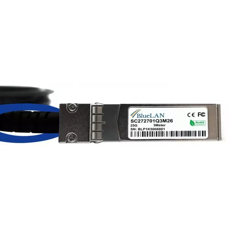 SFP28 DAC kabelis BlueOptics SFP28-DAC-2M-UQ 2m Vīrišķais/Vīrišķais