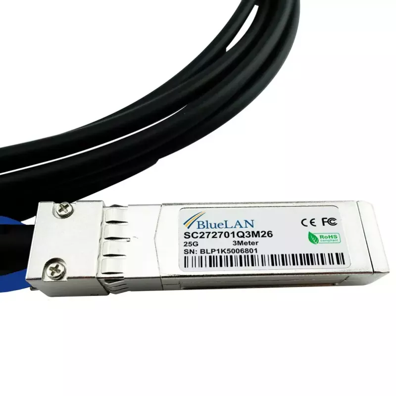 SFP28 DAC kabelis BlueOptics SFP28-DAC-3M 3m vīriešu/vīriešu