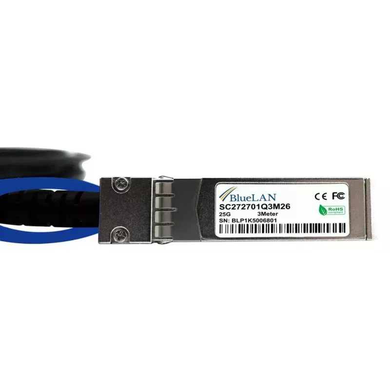 SFP28 DAC kabelis BlueOptics SFP28-DAC-3M-FR-BL 3m vīr./vīr.