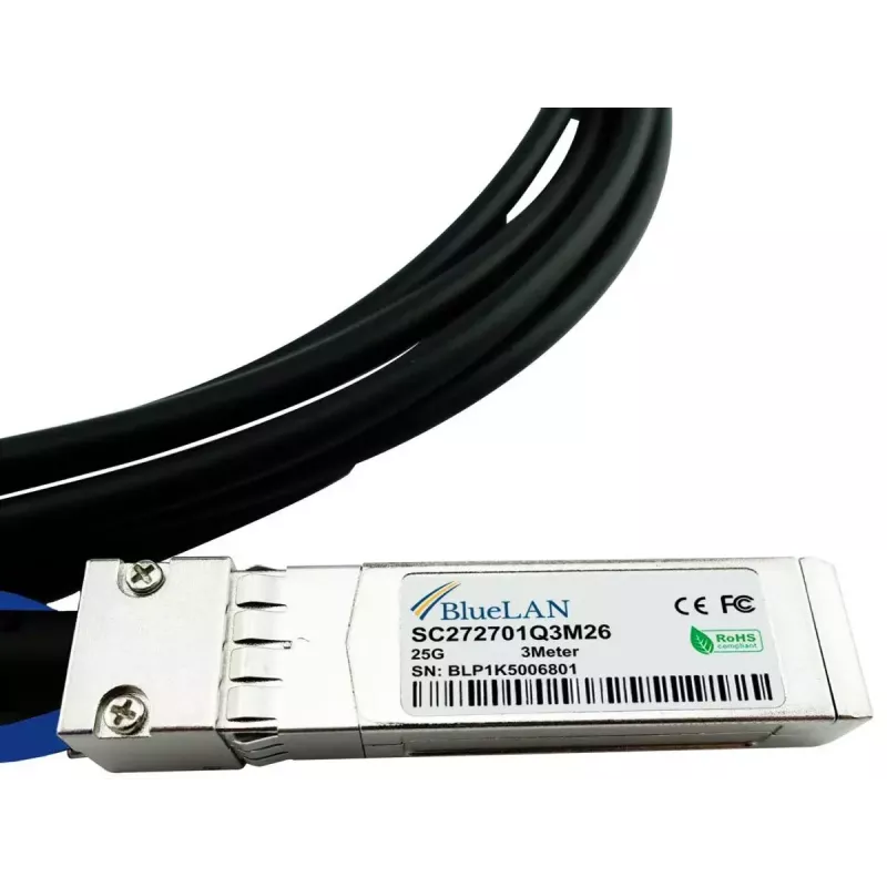 SFP28 DAC kabelis BlueOptics SFP28-DAC-3M-IB-BL 3m vīr.-vīr.