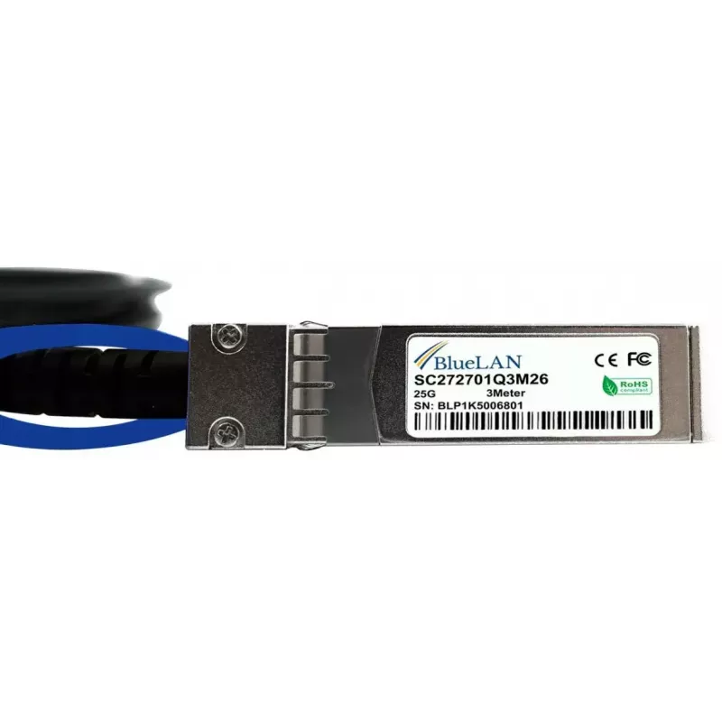SFP28 DAC kabelis BlueOptics SFP28-DAC-3M-ZY 3m vīr./vīr.