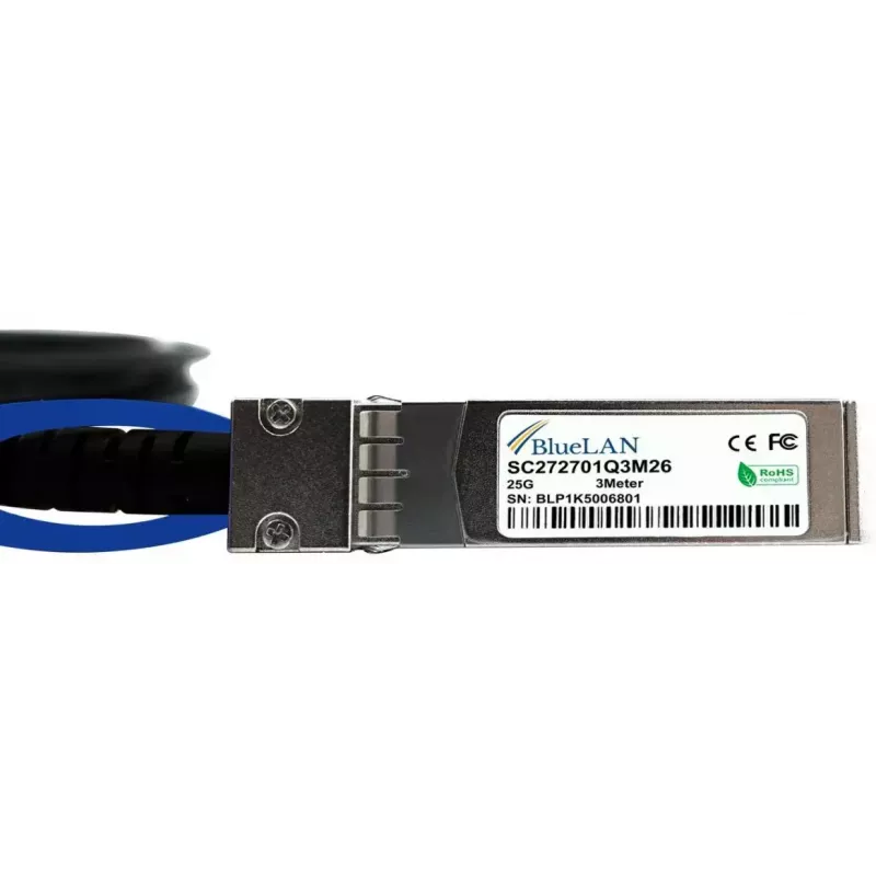 SFP28 DAC kabelis BlueOptics SFP28-DAC-5M-AT 5m Vīrišķais/Vīrišķais