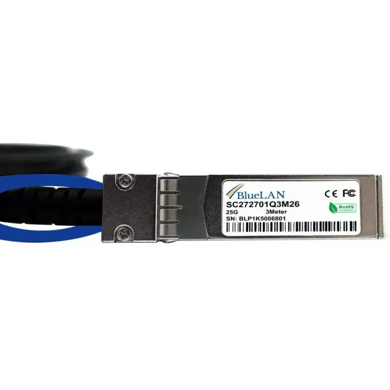 SFP28 DAC kabelis BlueOptics SFP28-DAC-5M-UQ 5m vīrietis–vīrietis