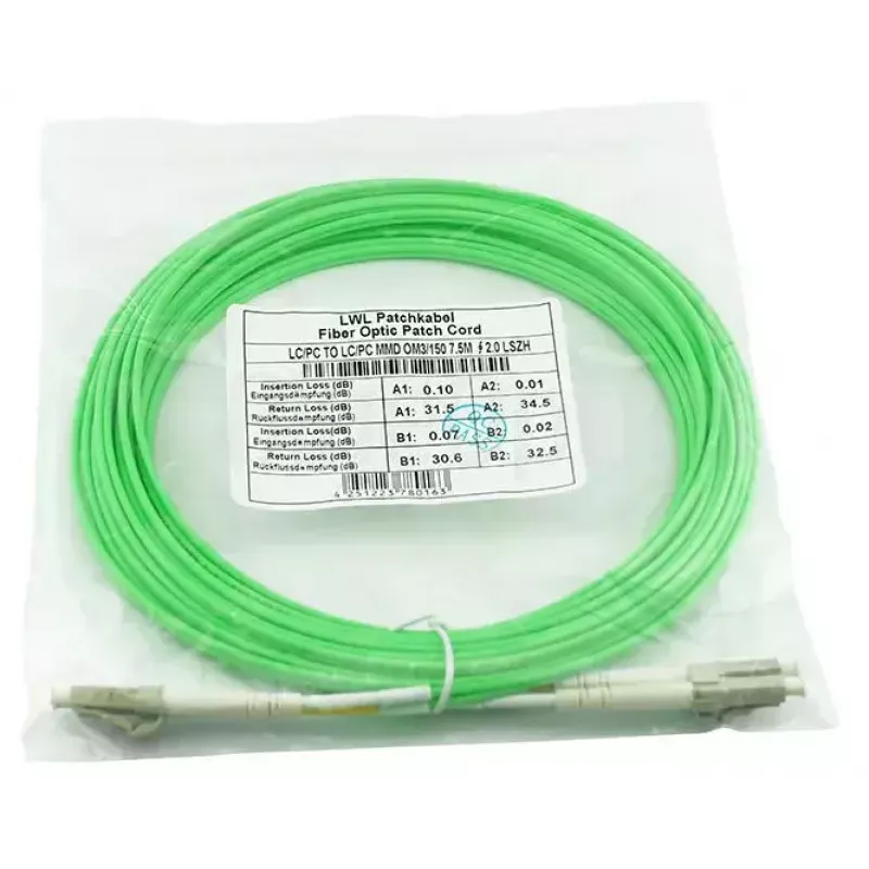 Optiskās šķiedras kabelis BlueOptics SFP3131GU20MK LC OM5 20 m Zaļš