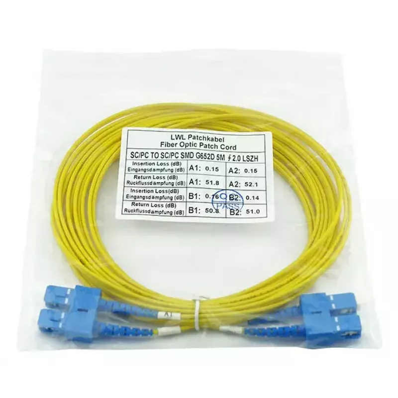 BlueOptics SFP3232BU20MK InfiniBand optiskās šķiedras kabelis 20 m SC Dzeltens