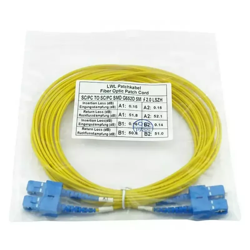 BlueOptics SFP3232BU50MK InfiniBand optiskās šķiedras kabelis 50m SC dzeltens