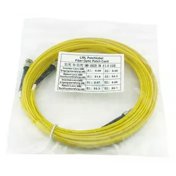 BlueOptics SFP3333BU2MK InfiniBand optiskās šķiedras kabelis 2 m ST Dzeltens