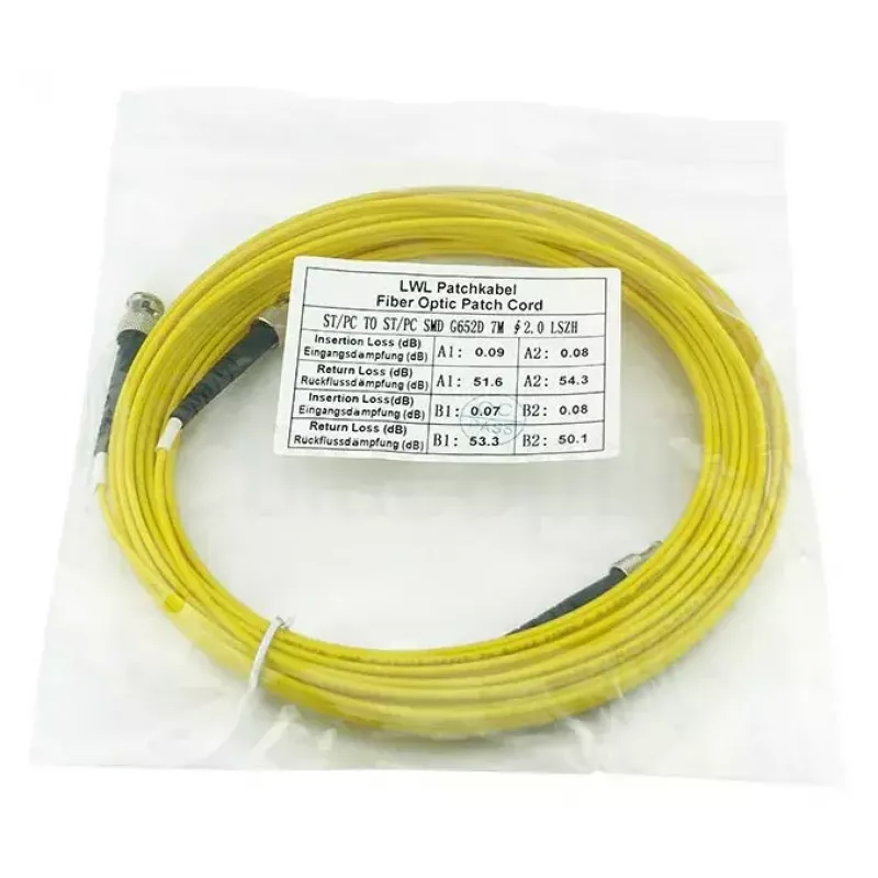 BlueOptics SFP3333BU2MK InfiniBand optiskās šķiedras kabelis 2 m ST Dzeltens