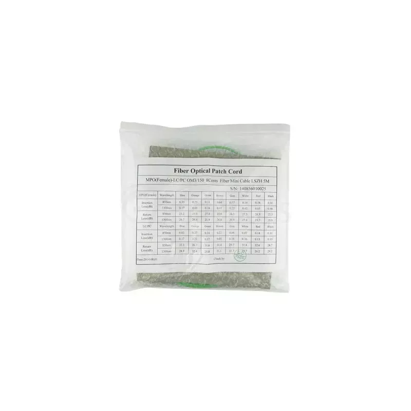 Optiskās šķiedras kabelis BlueOptics SFP5141GU3MKB MPO 4x LC OM5 3 m Laima zaļš