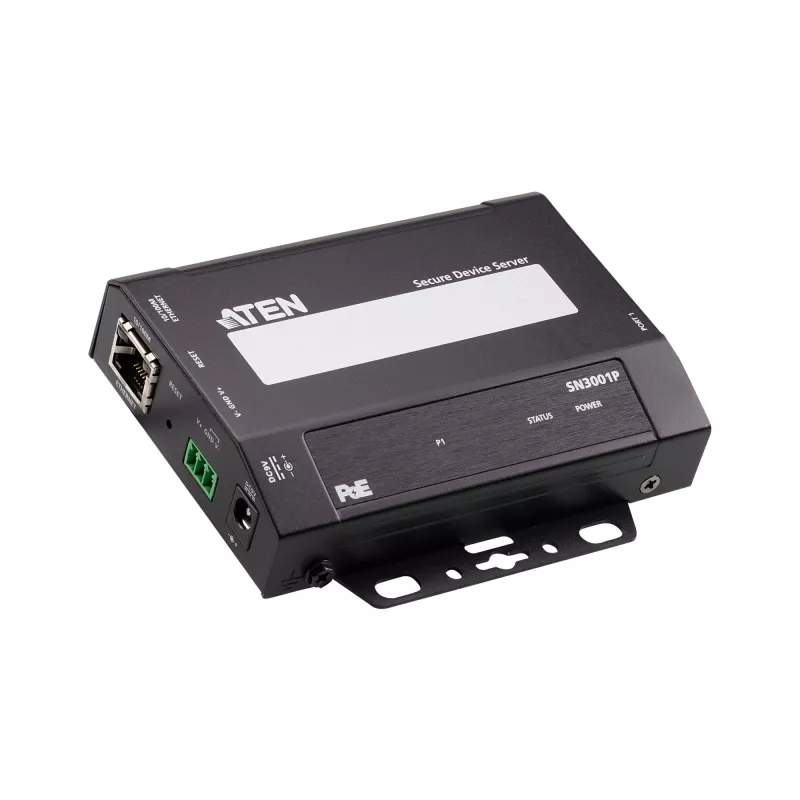 ATEN 1-Port RS-232 Secure Device Server ar PoE, 10/100Base-T(X), 210 g