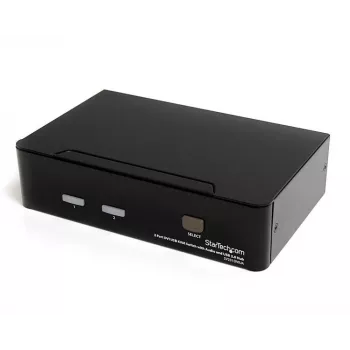 StarTech.com 2 Portu DVI USB KVM slēdzis ar audio un USB 2.0 centrmezglu