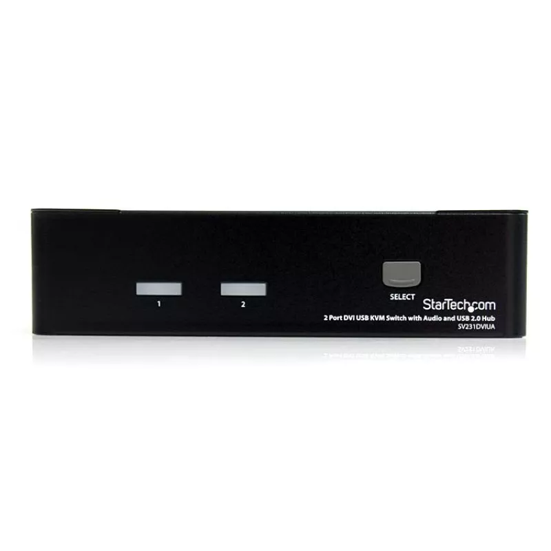 StarTech.com 2 Portu DVI USB KVM slēdzis ar audio un USB 2.0 centrmezglu