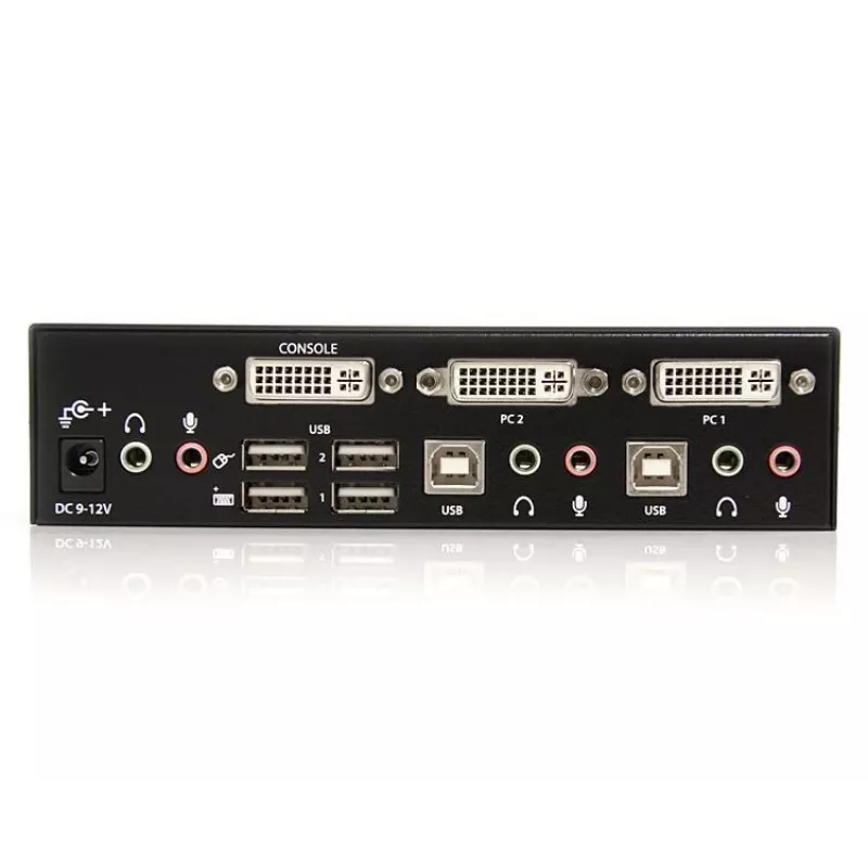 StarTech.com 2 Portu DVI USB KVM slēdzis ar audio un USB 2.0 centrmezglu