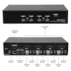 StarTech.com 4 portu USB DisplayPort KVM slēdzis ar audio, 3840 x 2400 pikseļi, melns