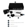 StarTech.com 4 portu USB DisplayPort KVM slēdzis ar audio, 3840 x 2400 pikseļi, melns