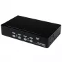 StarTech.com 4 pieslēgvietu 1U montējams statīvā USB KVM slēdzis ar OSD, 1920 x 1440 pikseļi, montāža statīvā, 5,4 W, 1U, melns