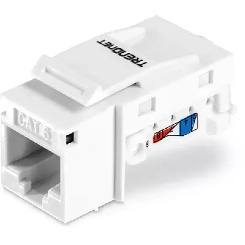 TRENDnet TC-K50C6 Cat6 keystone modulis, 50 gab. iepakojumā, leņķveida, balts