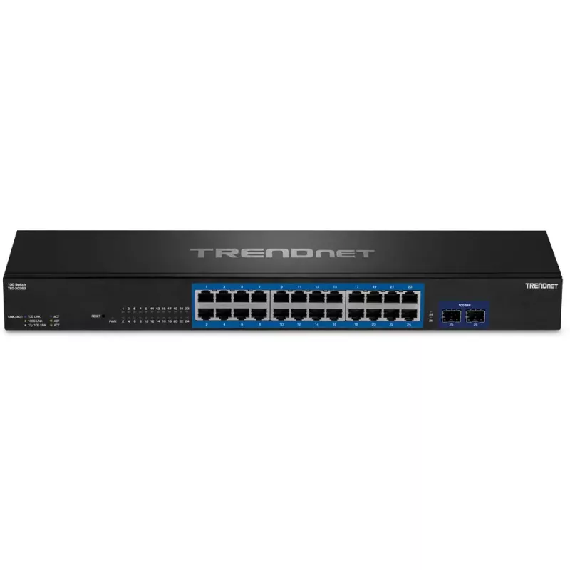 Slēdzis Trendnet TEG-30262 v1.0R Gigabit Ethernet 24 Porti 1U Melns