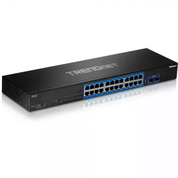 Slēdzis Trendnet TEG-30262 v1.0R Gigabit Ethernet 24 Porti 1U Melns