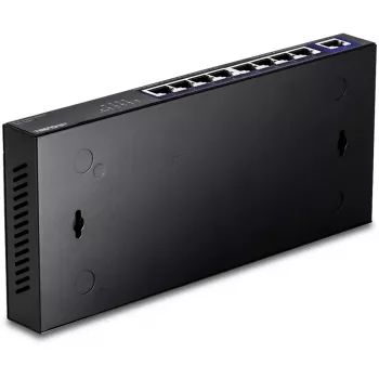 TRENDnet TEG-S591 nepārvaldīts 8-portu 2.5G Ethernet slēdzis, 100/1000/2500, 60 Gbit/s, MAC tabula 4000, sienas montāžai