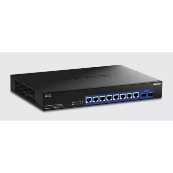 Nepārvaldāms slēdzis Trendnet TEG-S7102 10G Ethernet 8 porti Melns