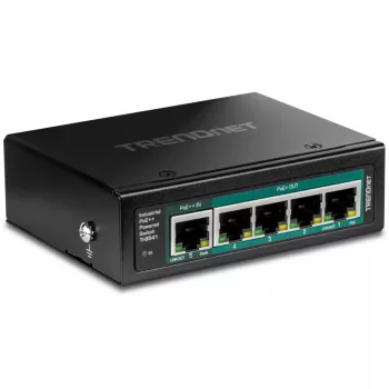Tīkla slēdzis TRENDnet TI-B541 Nepārvaldāms 5-portu Gigabit Ethernet (10/100/1000) ar PoE, melns