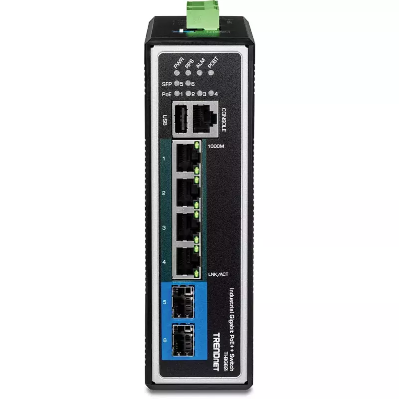 Pārvaldāms slēdzis Trendnet TI-BG62I L2+ Gigabit Ethernet PoE 4 porti