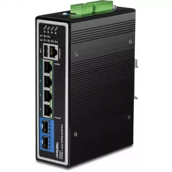 Pārvaldāms slēdzis Trendnet TI-BG62I L2+ Gigabit Ethernet PoE 4 porti