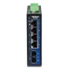 Nepārvaldāms Gigabitu Ethernet slēdzis TRENDnet TI-G51SC, 4x RJ-45 10/100/1000, 10 Gbit/s kapacitāte, 2000 MAC, 9–60V, sienas montāžai