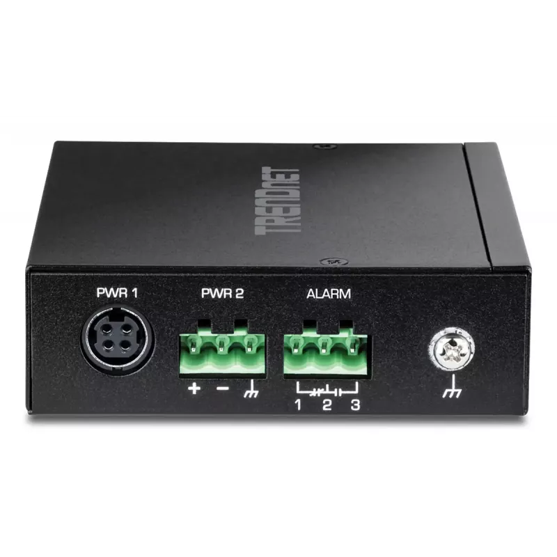 Nepārvaldāms Gigabitu Ethernet slēdzis TRENDnet TI-G51SC, 4x RJ-45 10/100/1000, 10 Gbit/s kapacitāte, 2000 MAC, 9–60V, sienas montāžai