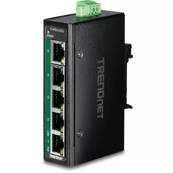 TRENDnet TI-PGLC50 Industrial Nenodrošināts 5 Portu Gigabit Ethernet PoE+ Slēdzis