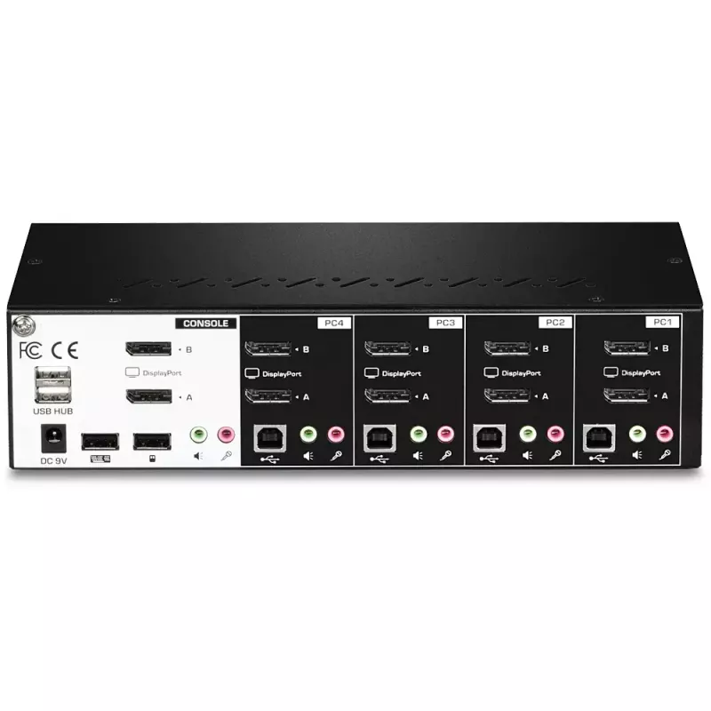KVM slēdzis Trendnet TK-440DP Melns Sudrabs
